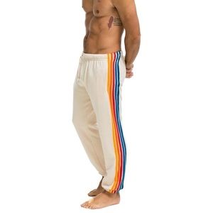 NWT Aviator Nation Men’s Sweatpants // Vintage White w/ 4-Stripe